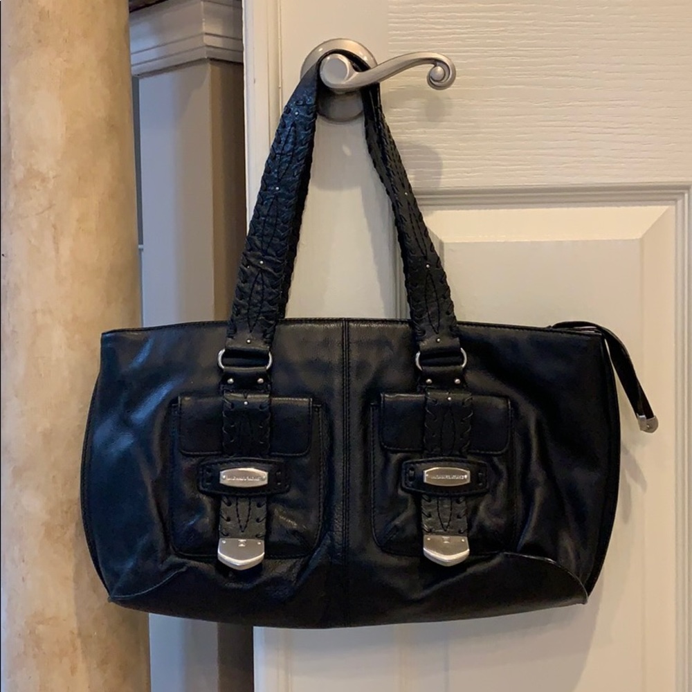 MICHAEL Michael Kors black leather tote bag